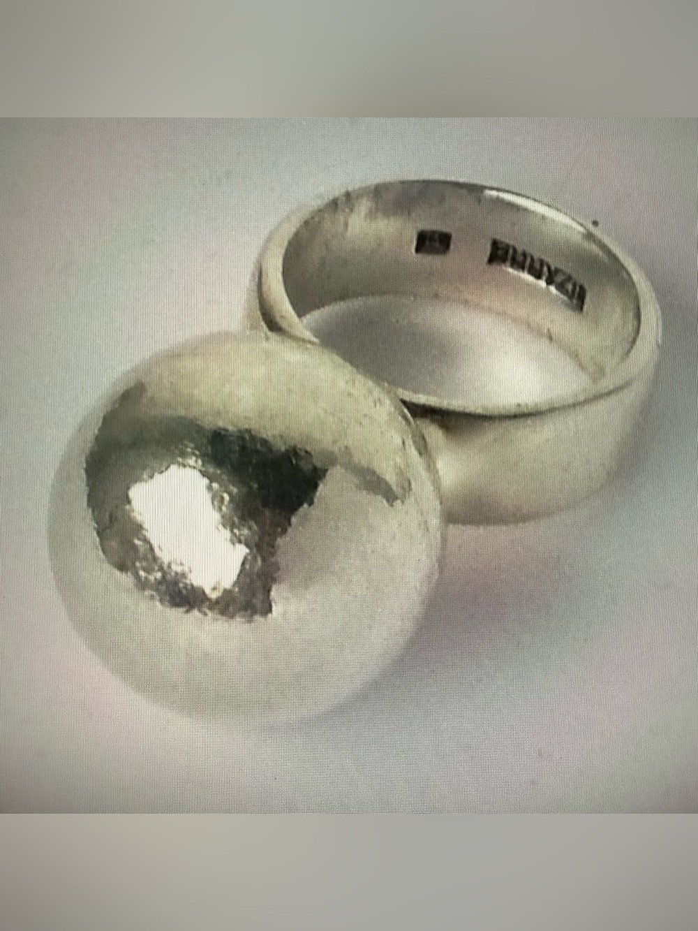 BIZARRE Jewelry Handcrafted 925 Sterling Silver Big Ball Statement Ring
